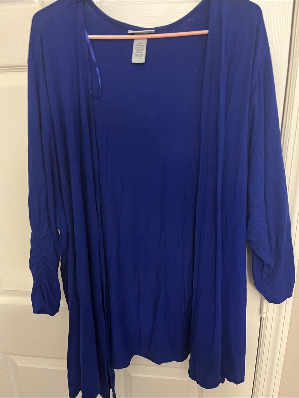 Catherines Sapphire Blue Open Front Wrap Cardigan Size 4X